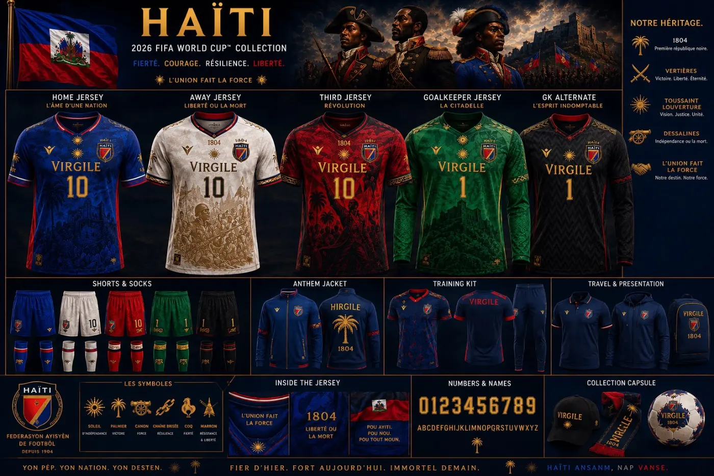 The full 2026 kit collection: five jerseys, shorts, socks, jacket, training kit, and travel pieces