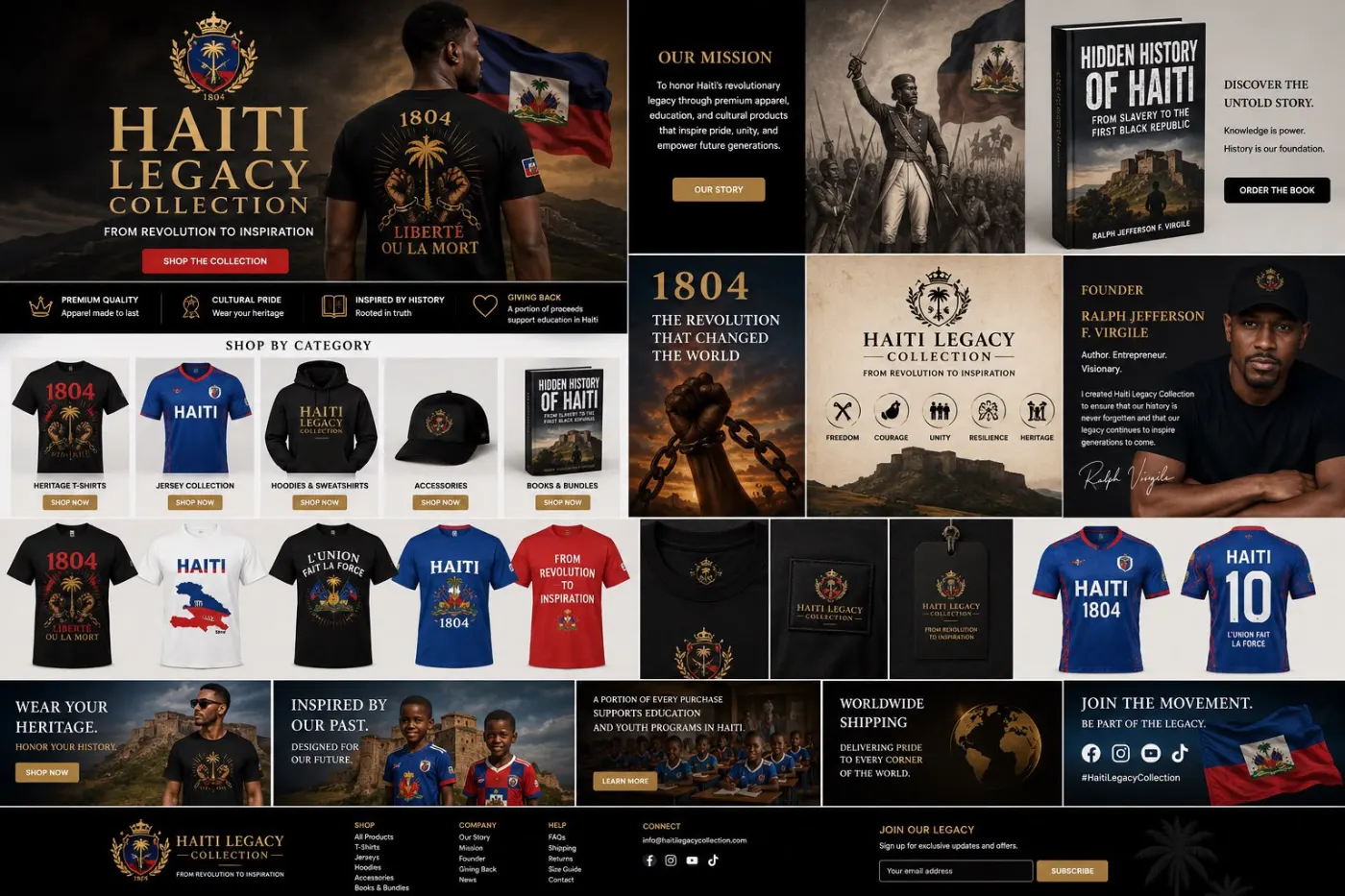 Haiti Legacy Collection storefront design board